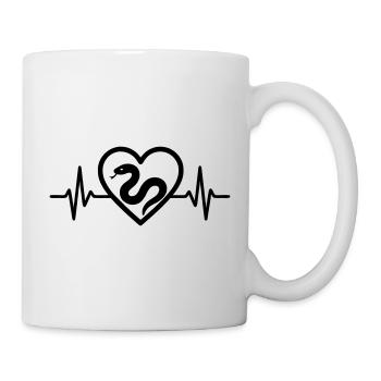 Schlange Herz - Tasse - Weiß - Rechts