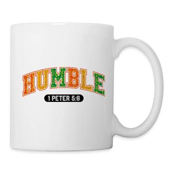 Die Botschaft der Demut 1Petrus 5,6 - Tasse - Weiß - Rechts