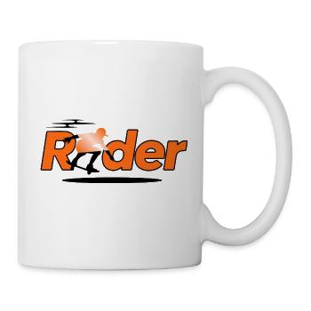 Rider Silhouette on Orange - Mug - white - Right