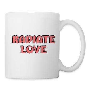 Radiate Love Red Typography - Mug - white - Right