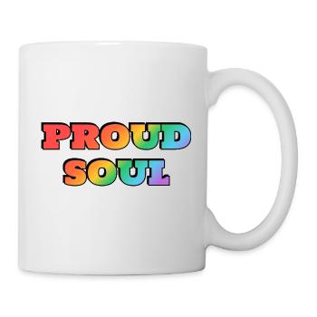 Texte arc-en-ciel Proud Soul - Mug blanc - blanc - Droite