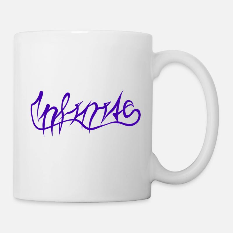 Motif de lettrage graffiti violet - Mug blanc - blanc
