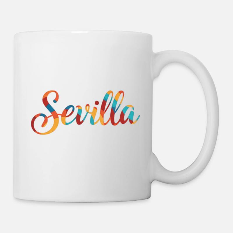 Écriture arc-en-ciel de Séville - Mug blanc - blanc