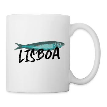Lisbon Sardine illustration Portugal in summer - Mug - white - Right
