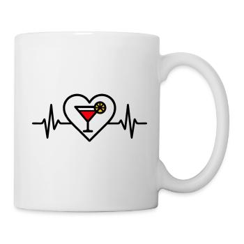 Cocktail Cœur Apéritif Boisson - Mug blanc - blanc - Droite