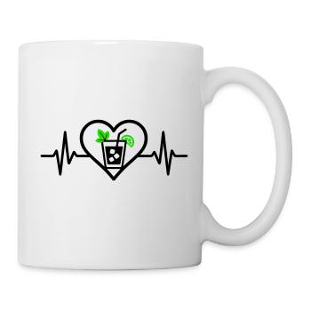 Mojito Heart Aperitif Cocktail - Mug - white - Right
