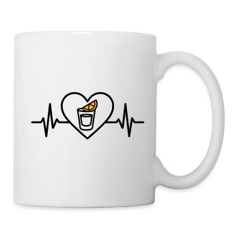 Tequila Shot Heart Aperitif Party - Mug - white - Right