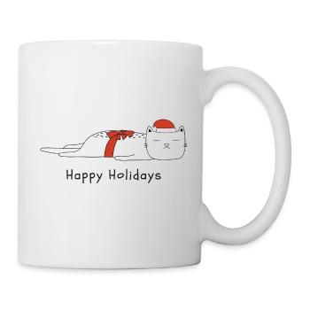 Funny cat Christmas - Mug - white - Right