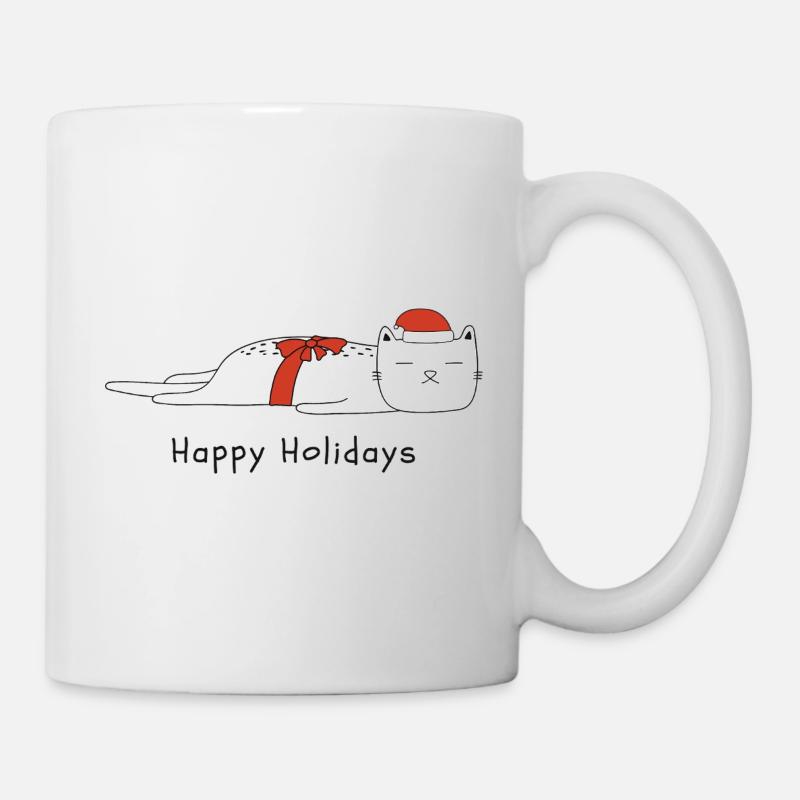 Funny cat Christmas - Mug - white