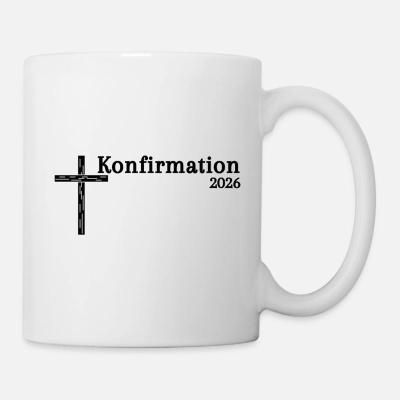 Gift ideas for Confirmation 2026 Cross - Mug - white