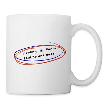 Citation amusante sur la santé mentale - Mug blanc - blanc - Droite