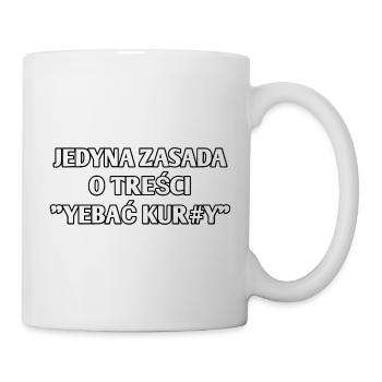 LA SEULE RÈGLE QUI SE LIT « JE#AĆ KUR#Y » - Mug blanc - blanc - Droite