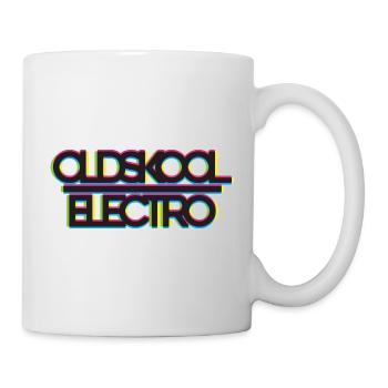 OldSchool Electro Neon 80er Jahre - Tasse - Weiß - Rechts