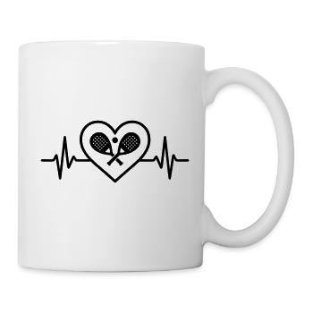 Padel Heart Sport Crossed Rackets - Mug - white - Right
