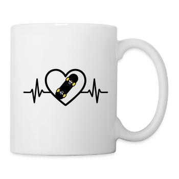 Skateboard Coeur Sport Passion Urbaine - Mug blanc - blanc - Droite
