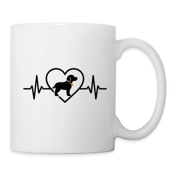 Dog Heart Silhouette Dog Lover Gift - Mug - white - Right