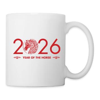 Nouvel an chinois du cheval 2026 - Mug blanc - blanc - Droite