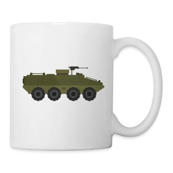 Char militaire - Mug blanc - blanc - Droite