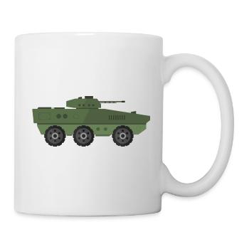 Char militaire - Mug blanc - blanc - Droite
