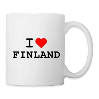 J’aime la Finlande - Finland Heart Design - Mug blanc - blanc - Droite