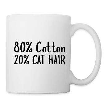 80 percent cotton, 20 percent cat hair - Mug - white - Right