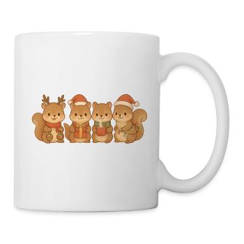 Eichhörnchen Kinder Jungen Mädchen Niedliche Weihn - Tasse - Weiß - Rechts