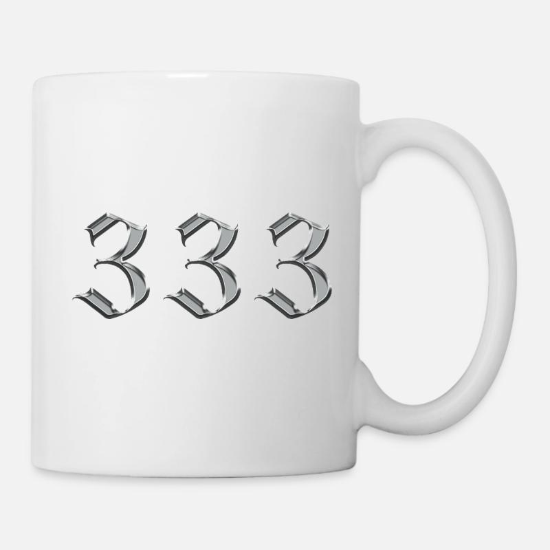 Angel Nummer 333 Unterstützung - Tasse - Weiß