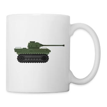Char militaire - Mug blanc - blanc - Droite