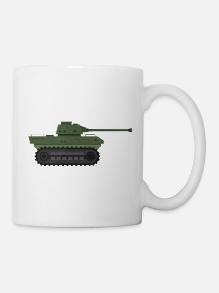 Militärpanzer - Tasse - Weiß