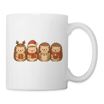 Hérissons Enfants Garçons Filles Hérissons de Noël - Mug blanc - blanc - Droite