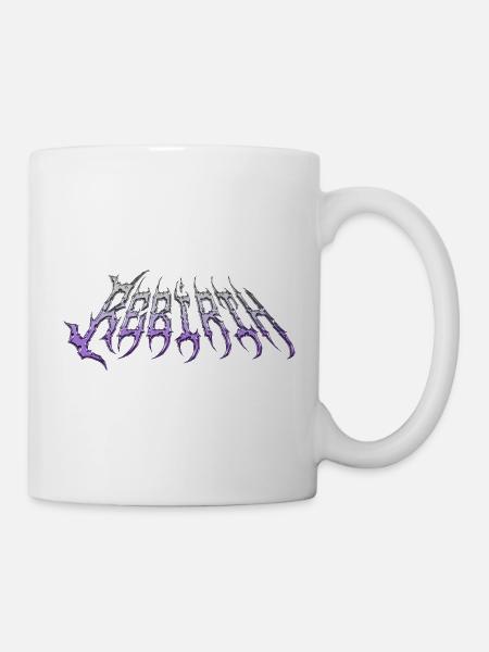 Rebirth - cold metal chrome text - Mug - white