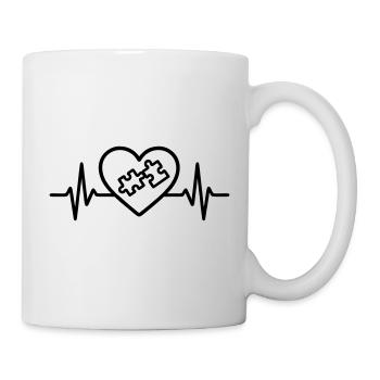 Heart Puzzle – Love for Logic Games - Mug - white - Right