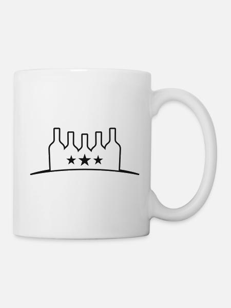 Alkohol – Flaschen - Tasse - Weiß
