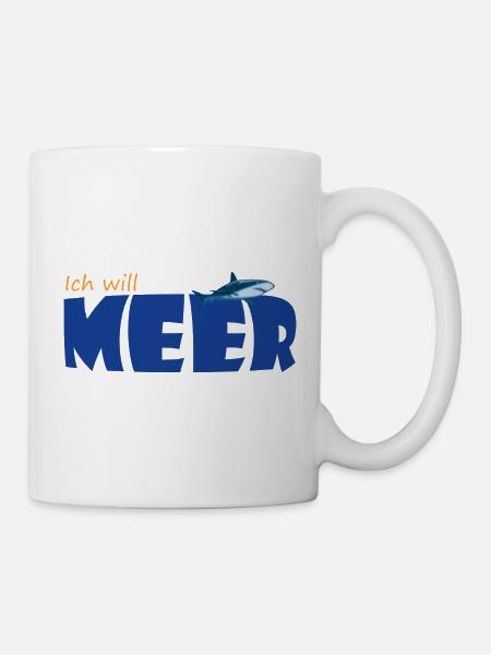 ICH WILL MEER - Tasse - Weiß