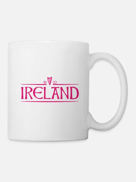 Ireland - Irland - Ire - irisch - Harfe - Tasse - Weiß