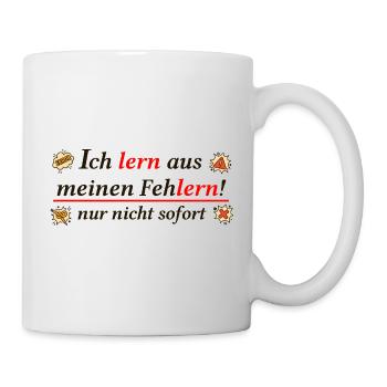 I learn from my mistakes – Funny Learning Pun - Mug - white - Right