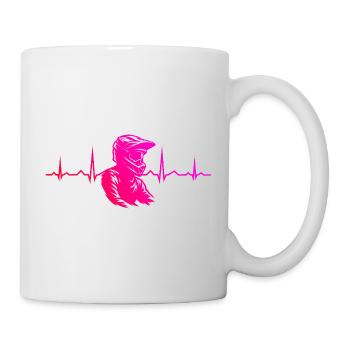 Clear motocross motif for every day - Mug - white - Right