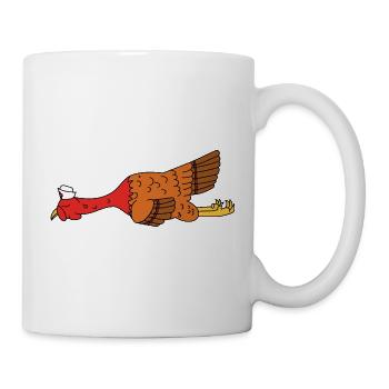 Drôle de cadeau nautique de Thanksgiving pour le chapeau de marin de dinde - Mug blanc - blanc - Droite