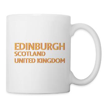 Edinburgh – Scotland Textdesign - Mug - white - Right