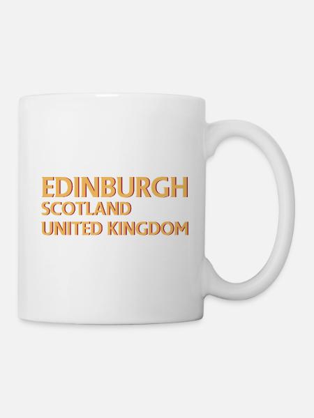 Edinburgh – Schottland Textdesign - Tasse - Weiß