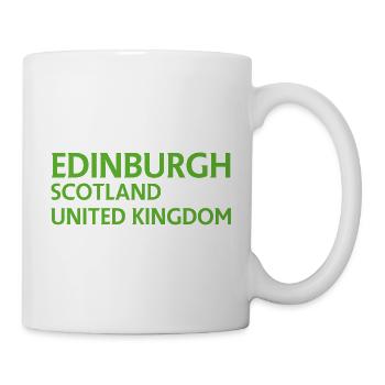 Edinburgh – Scotland Textdesign - Mug - white - Right
