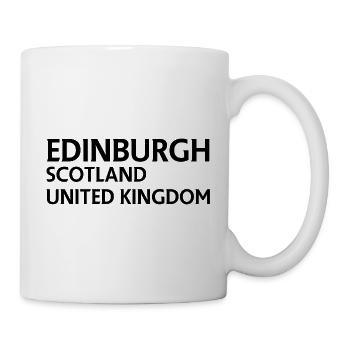 Edinburgh – Scotland Textdesign - Mug - white - Right
