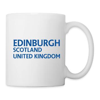 Edinburgh – Scotland Textdesign - Mug - white - Right