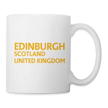 Edinburgh – Scotland Textdesign - Mug - white - Right