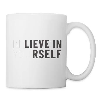 Crois en toi, sois toi-même - Mug blanc - blanc - Droite