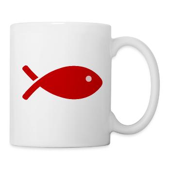 FISCH. ICH KANN NICHT. ICH HABE GEFISCHT. SINNER. HUMOR. - Tasse - Weiß - Rechts