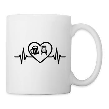 Heart Beer Pinball Humor - Mug - white - Right