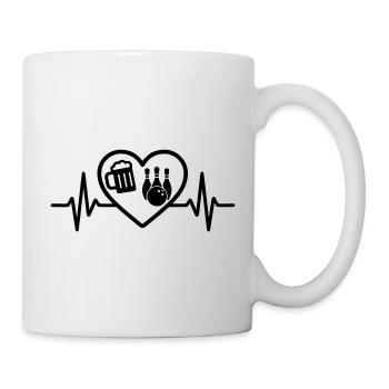 Heart Beer Bowling Humor - Mug - white - Right