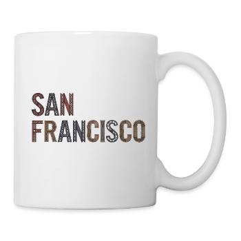 Typographie de San Francisco avec architecture urbaine - Mug blanc - blanc - Droite