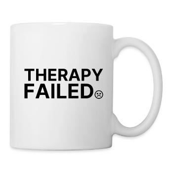 La thérapie a échoué – Déclaration minimaliste - Mug blanc - blanc - Droite